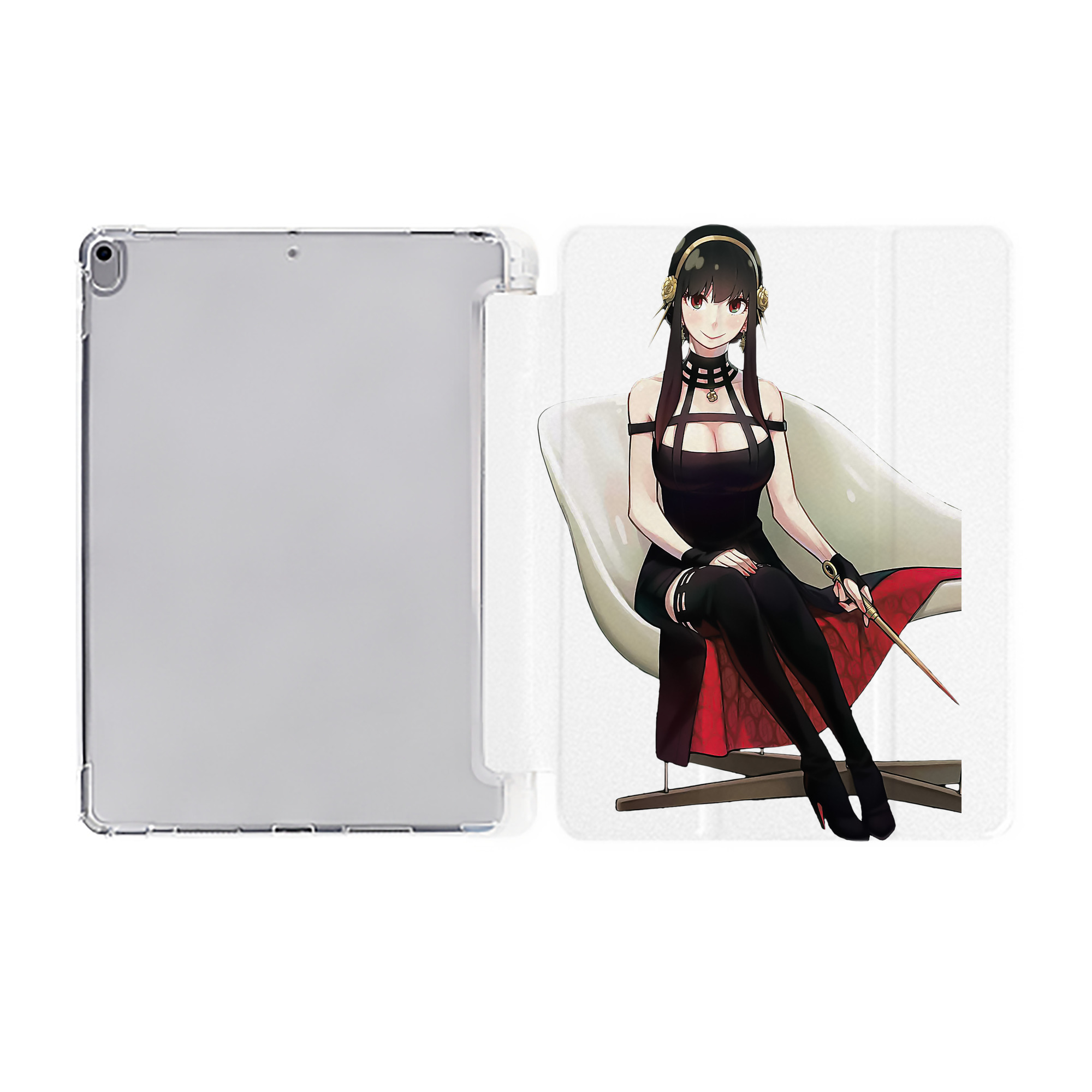 （画像用） SPY×FAMILY间谍家家酒 IPad ケース ペン収納付き 三つ折りスタンド PUレザー×シリコン 対応機種9.5/10.5/10.9インチ